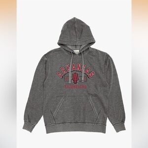 Blue 84 Gray Arkansas Razorbacks Hoodie